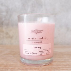 190gr Scented Candle AROMATHERAPHY - Peony - Republic of Soap
