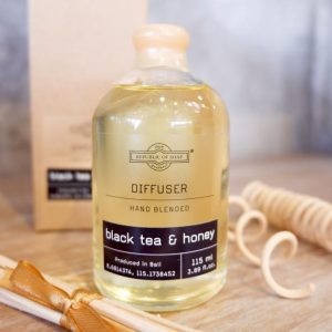 Reed Diffuser Aromatherapy 115ml - Black Tea & Honey w/ Reed Sticks