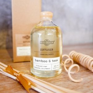 Reed Diffuser Aromatherapy 115ml - Bamboo & Teak w/ Reed Sticks