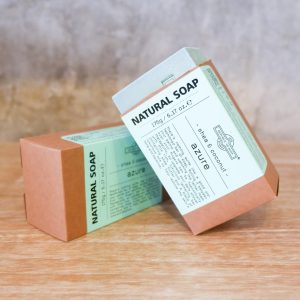 Handmade Natural Soap 175gr - AZURE - w/ Shea Butter, Coconut & Canola