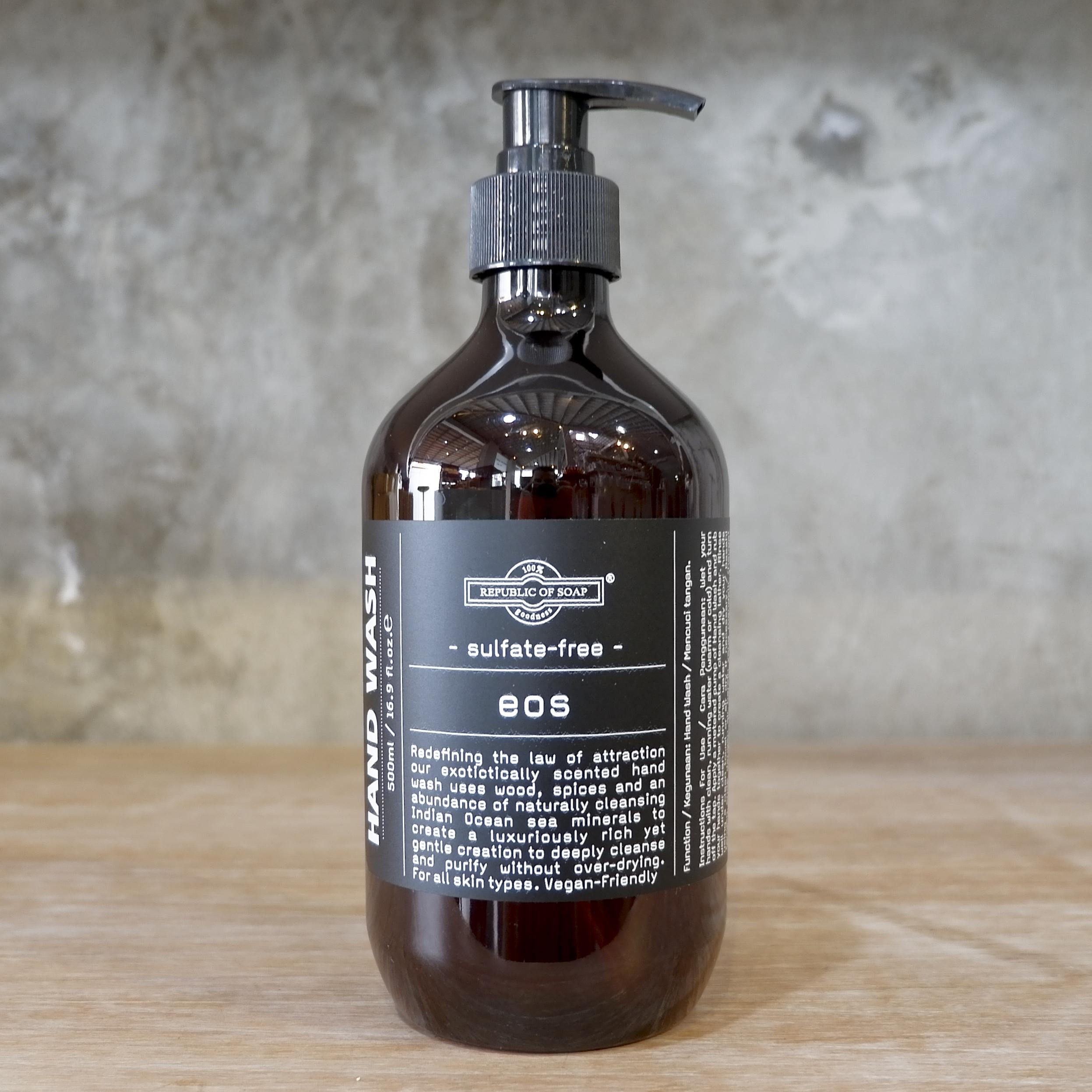 HAND WASH Liquid Soap 500ml - EOS- Sulfate Free - Republic of Soap