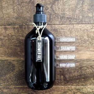 ACRYLIC TAG / Label for Shampoo, Conditioner, Hand Soap, Body Lotion
