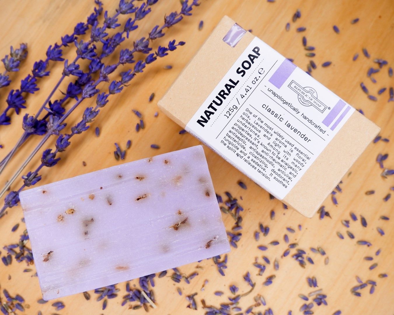 Natural Soap Bar - Classic Lavender - Republic of Soap