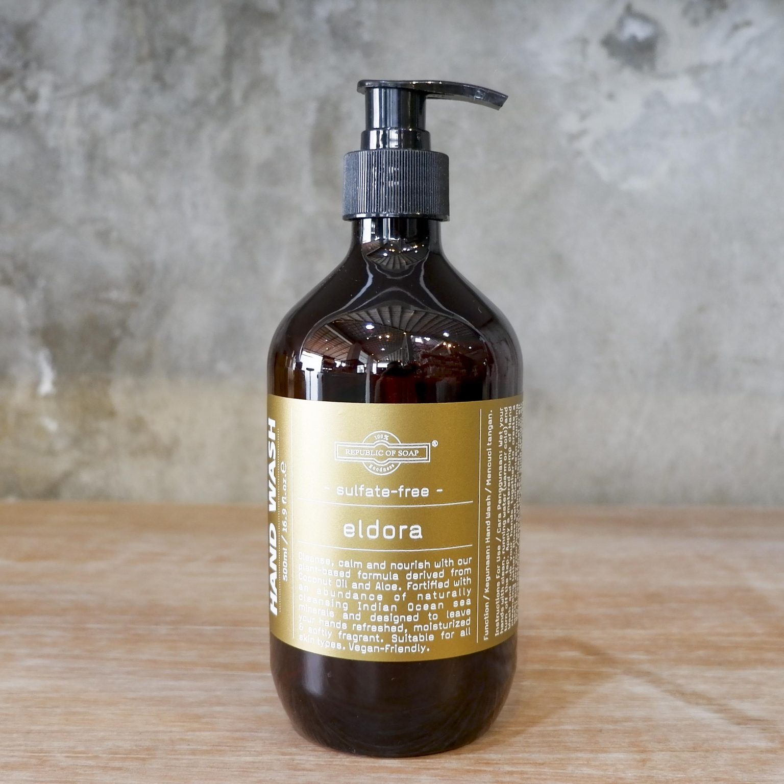HAND WASH Liquid Soap 500ml - ELDORA - Sulfate Free - Republic of Soap