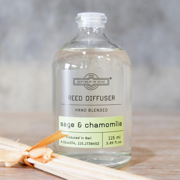 Reed Diffuser Aromatherapy 115ml - Sage & Chamomile w/ Reed Sticks
