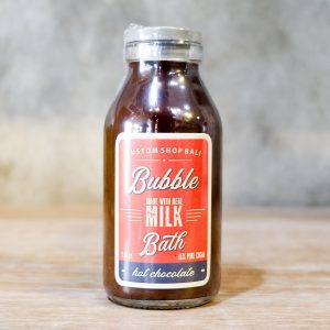 Bubble Milk Bath - Hot Chocolate - Retro Style Glass Bottle 120ml
