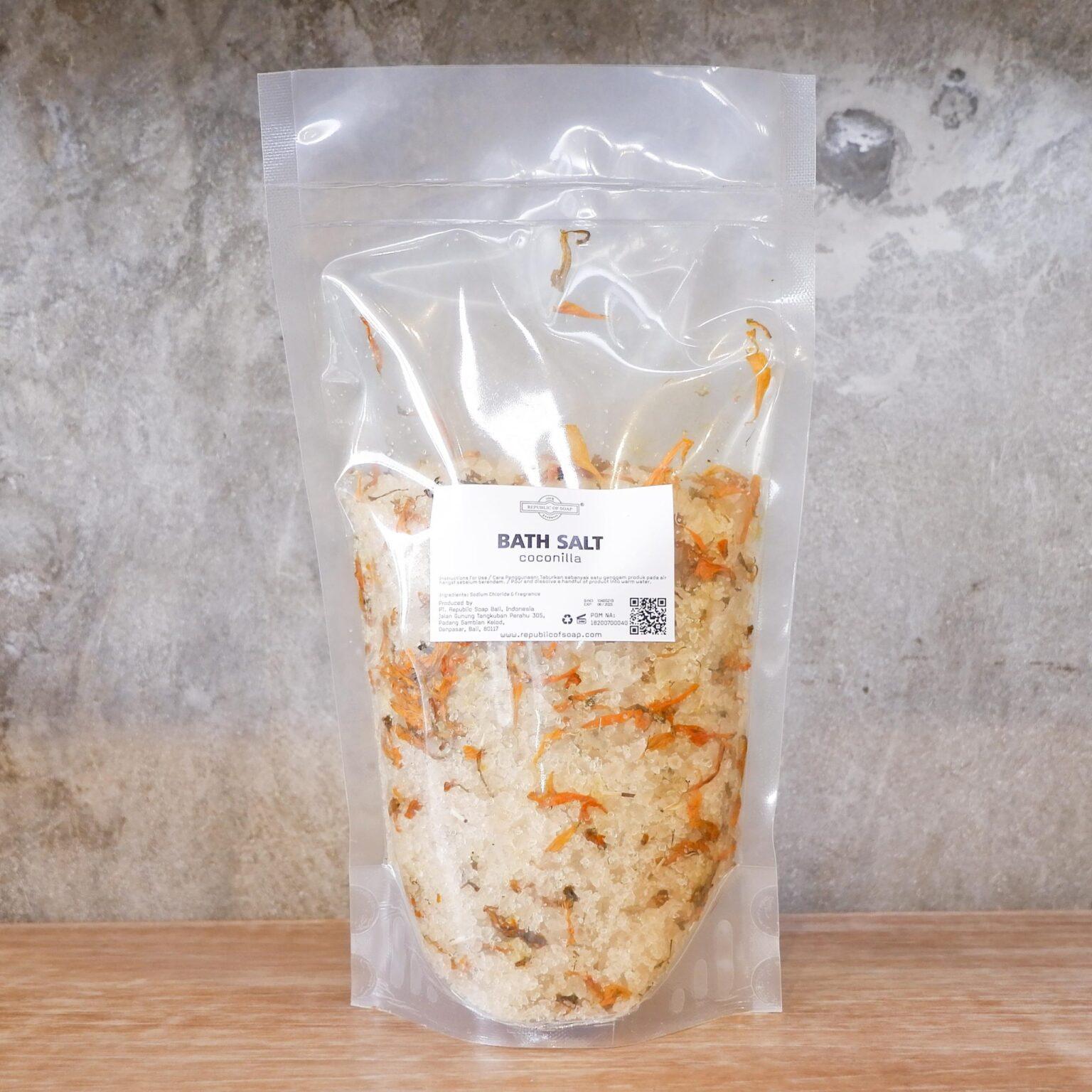 BATH SALT - Coconilla with dried Flowers - 1kg - Republic of Soap