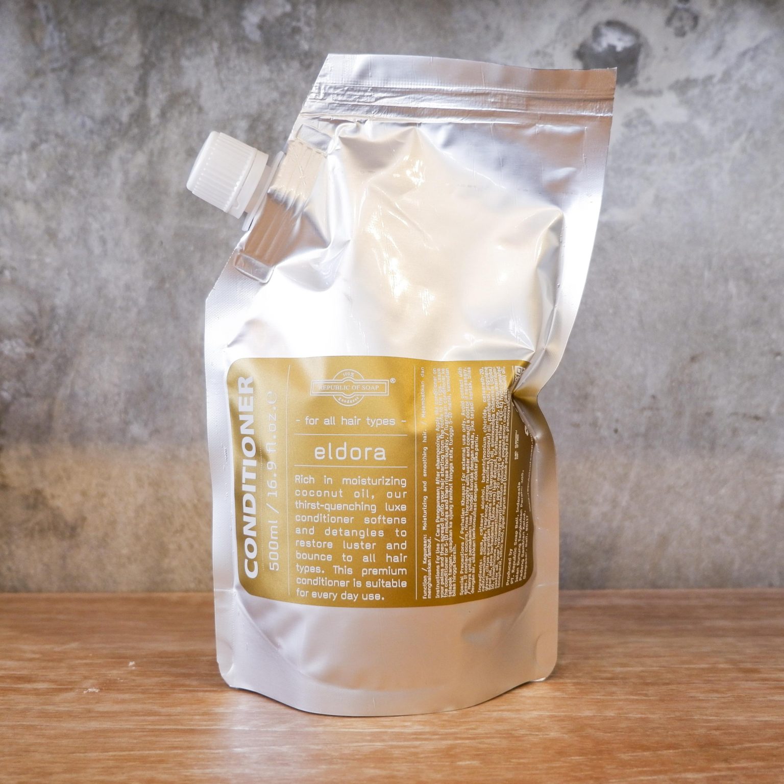 REFILL POUCH Coconut & Jojoba CONDITIONER 500ml - ELDORA -