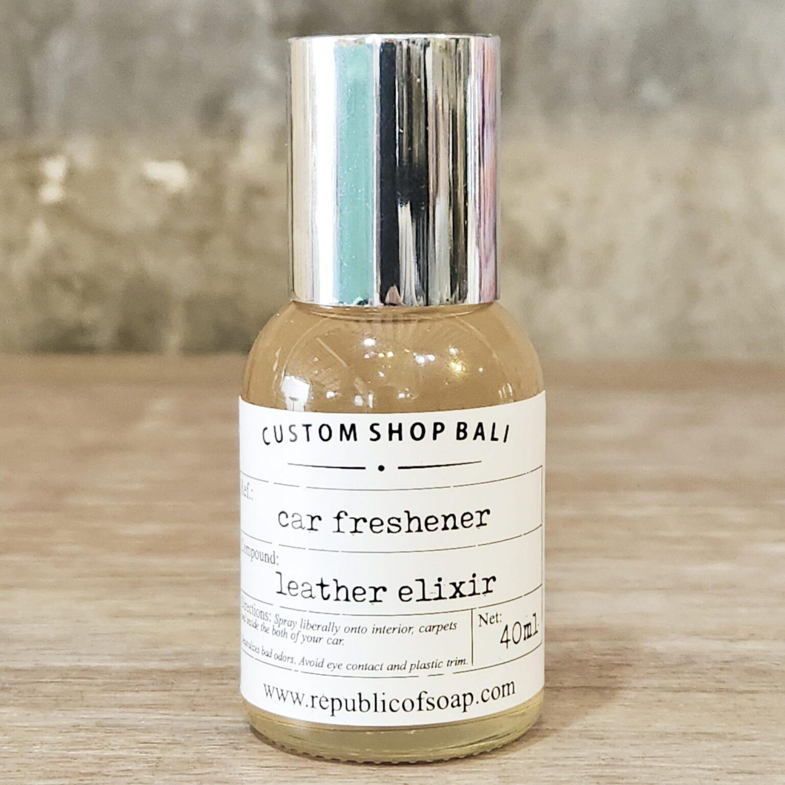 Pengharum Mobil, Parfum Mobil, Car Air Freshener Spray- Leather Elixir