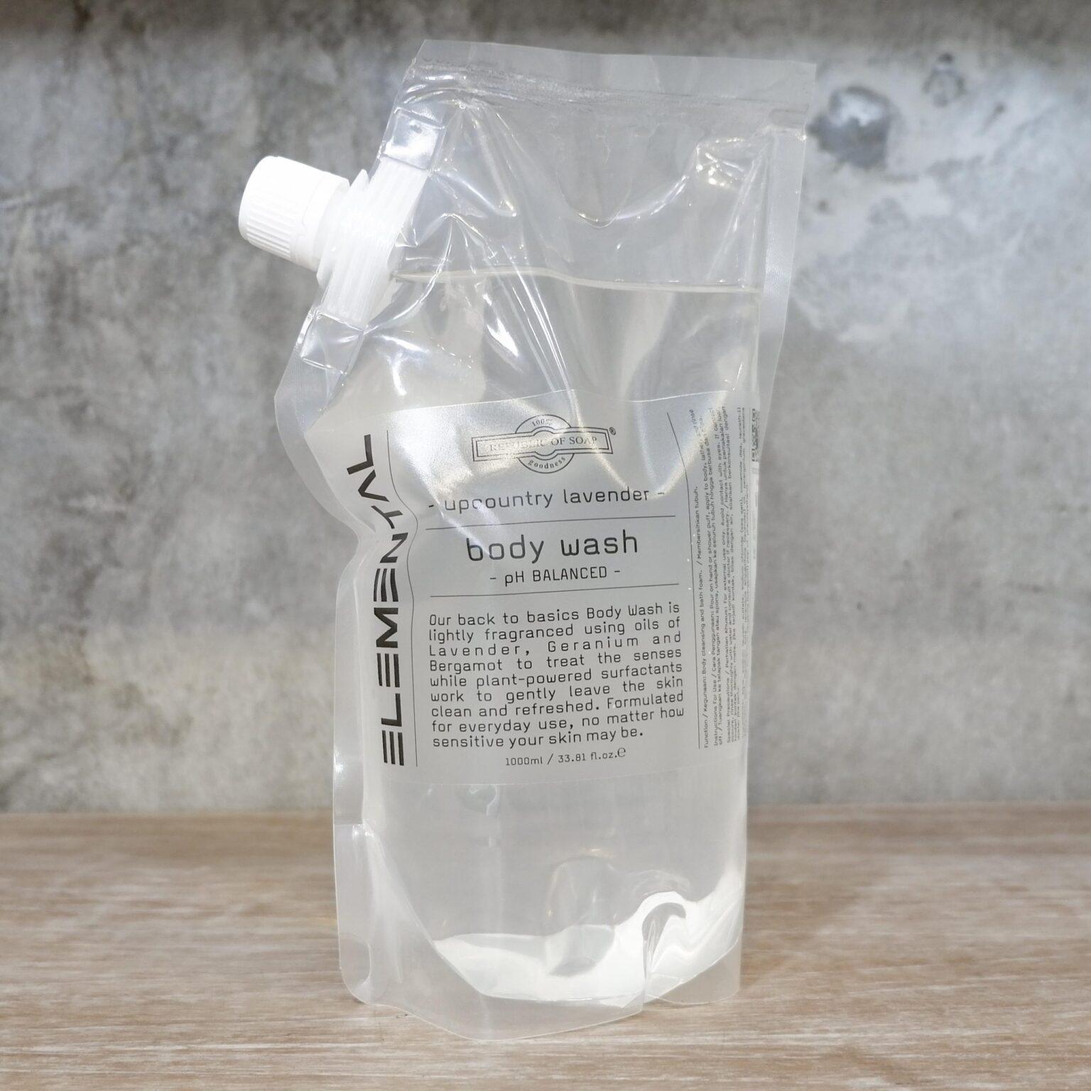 Body Wash Refill Pouch 1L - Upcountry Lavender - ELEMENTAL Collection