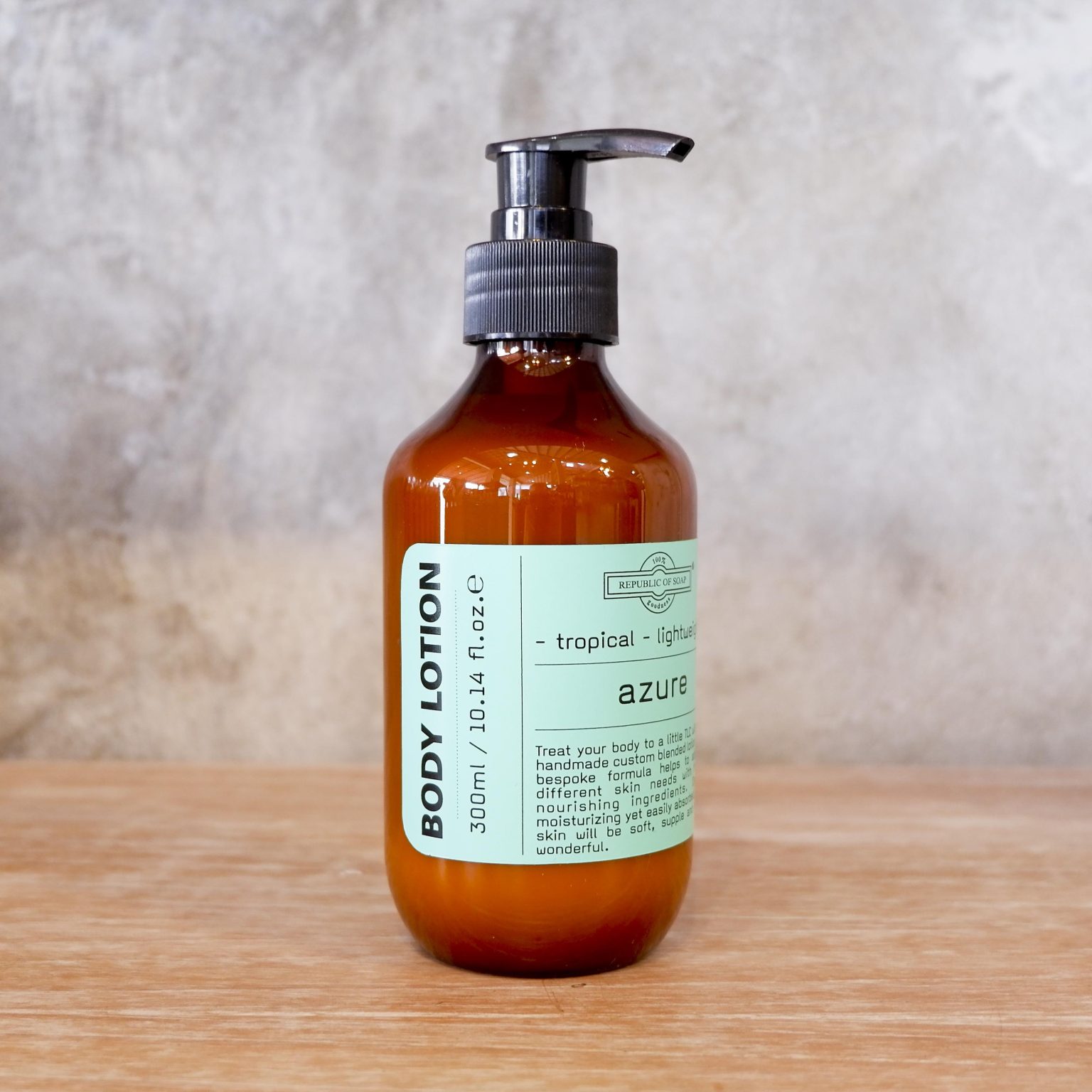 Moisturizing BODY LOTION 300ml - AZURE Scent - Republic of Soap