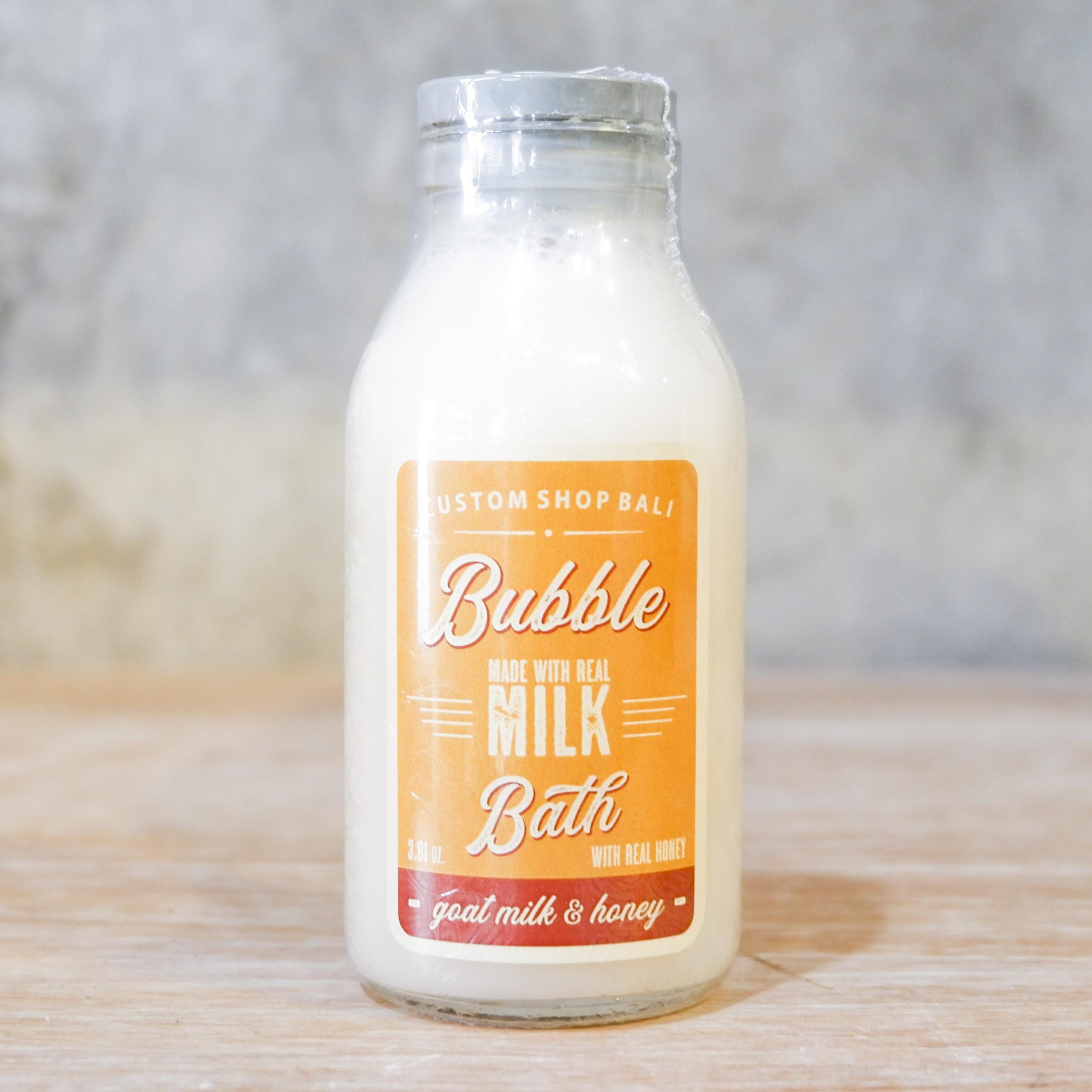Bubble Milk Bath - Goat Milk & Honey - Retro Style Glass Bottle 120ml