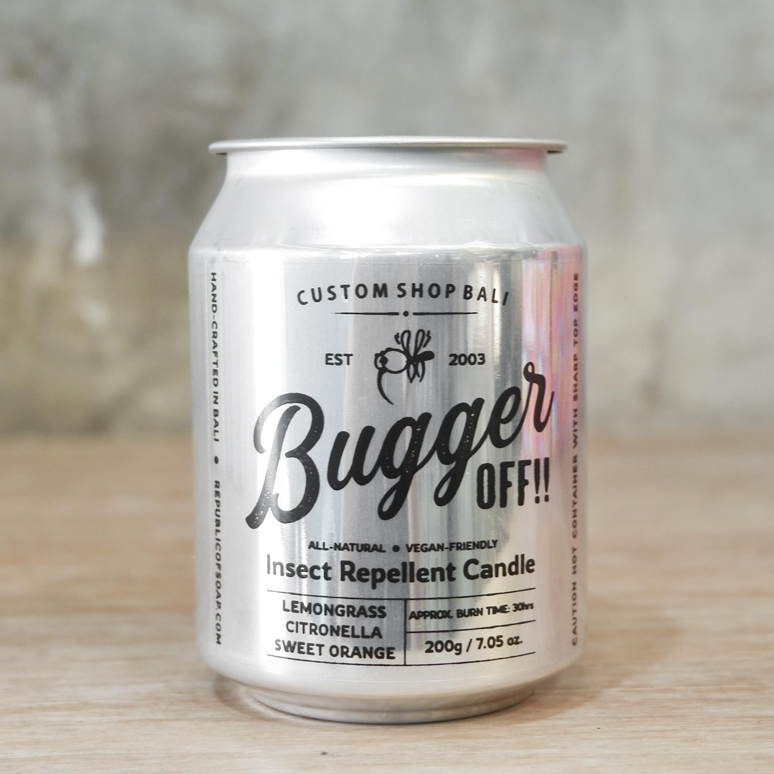 Insect Repellent Candle - Bugger Off - 200gr - Republic of Soap