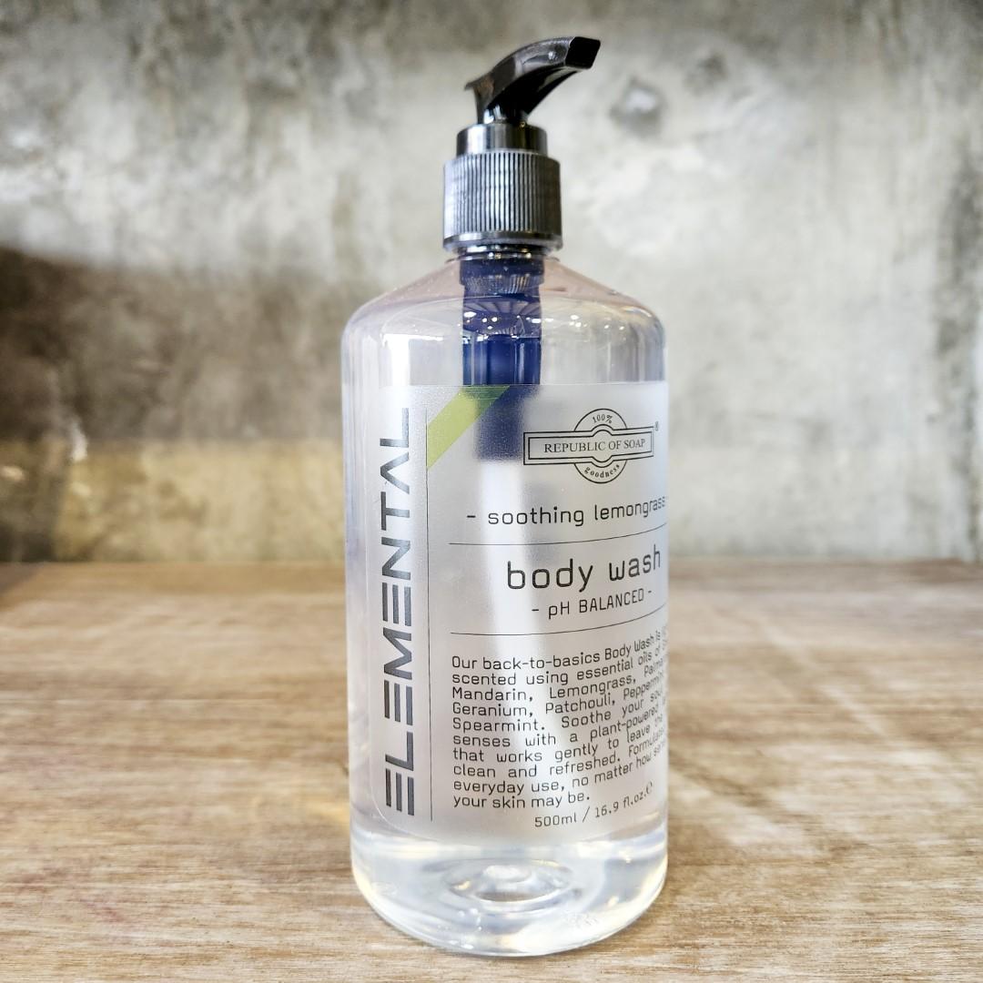 Body Wash - Soothing Lemongrass 500ml ELEMENTAL Collection