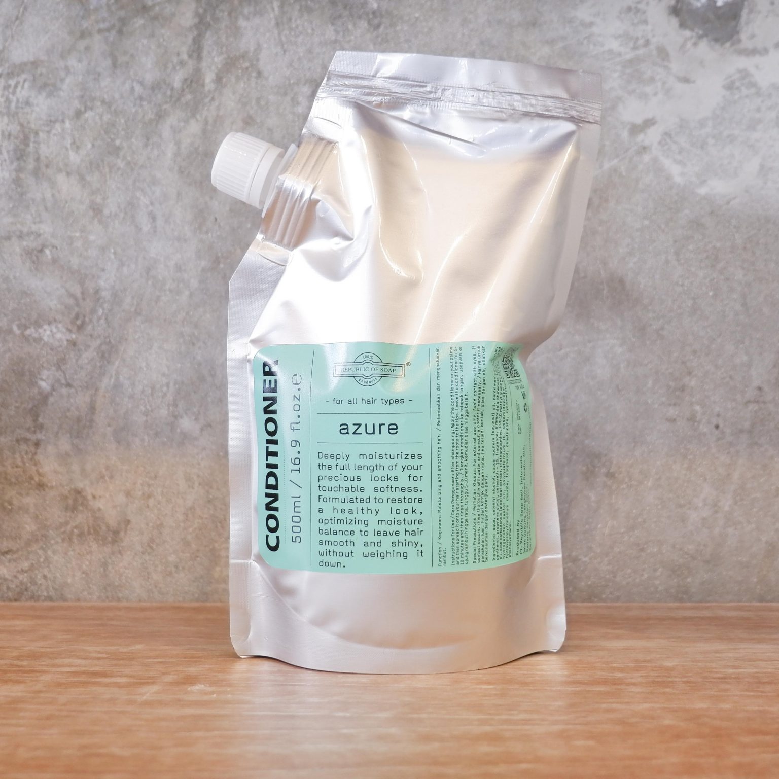 REFILL POUCH CONDITIONER 500ml - AZURE - Republic of Soap