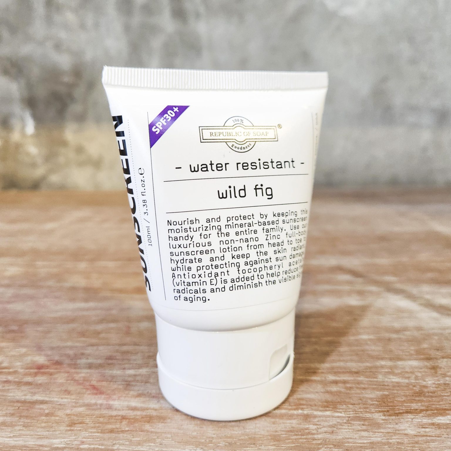 SUNSCREEN Lotion - Water Resistant SPF 30+ - WILD FIG - 100ml